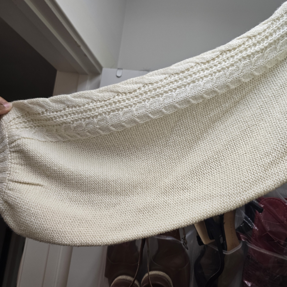 Flying Tomato Cream Knit Puff Sleeve Mini Sweater Dress - Picture 4 of 4